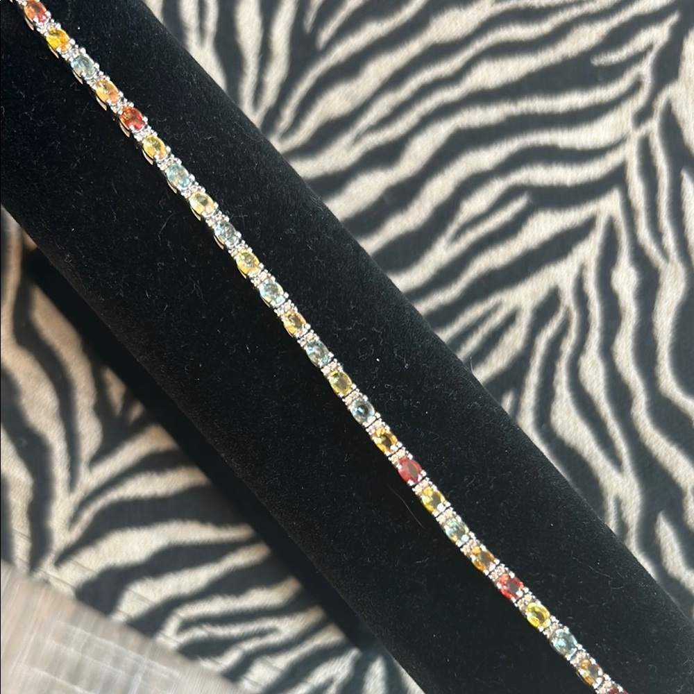 CLOSEOUT - Multicolor Sapphire Tennis Bracelet. MWT